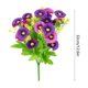 thumbnail image 3 of Tallos de crisantemo artificial | Ramo pequeño de margaritas de plástico sintético | Arreglos florales decorativos de seda para centros de mesa de bodas y decoración del hogar, 3 of 6