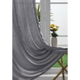 thumbnail image 3 of Yancorp Non-See-Through Velvet Opaque Privacy Curtains 2 Panels Drapes for Living Room Bedroom Doorway Divider Semi Sheer Curtain Kithen Window Panels (Grey, W52 X L108), 3 of 5