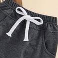 thumbnail image 6 of Baby Boy Outfits Toddler Baby Boy Summer Clothes 0 3 6 9 12 18 24 Months 2T 3T Letter Print Crewneck Top Shorts Set 2 Piece Clothes Set Kaprioy, 6 of 6