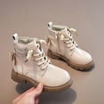 thumbnail image 3 of NOKIO Girls Snow Boots Winter Warm Ankle Boots Side Zip Design, Non-Slip Lace-Up Outdoor Princess Style Boots, 3 of 8