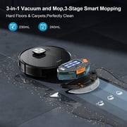 Robot Vacuum and Mop 11500pa Suction Robotic Cleaner with Laser Home Mapping and 85 Days Self Empty Station Pet Friendly Anti-Tangle