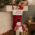 thumbnail image 6 of Christmas Snowman Stocking Bag, Gift Bag Ornament Pendant with Festive Design and Classic Style, Tree Hanging for Home, Fireplace, Holiday, Party, Seasonal, Gift, Decor, Green, 6 of 7