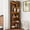 Walnut, variant on Jopath 5 Tier Corner Bookshelf Bookcase with Baffle, Freestanding L Shaped Display Shelf Stand with Led Lights for Home Office Living Room Bedroom Reading White
