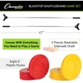 thumbnail image 5 of Champion Sports Shuffleboard Game Set, 2 Cues, 8 Pucks, Chalk - Outdoor Games for Adults and Family Red, 5 of 6