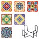 thumbnail image 2 of Cuadros Decorativos 6 unids/set Mandala posavasos cuadrado acrílico taza de agua Pad 5D DIY para decoración de habitación Ndcxsfigh  Nuevos Originales, 2 of 3