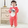 thumbnail image 5 of Hazel Tech Hooded Fleece Romper for Baby Girls Boys Cartoon Animal Jumpsuit Red Unicorn 0-36 Months, 5 of 9