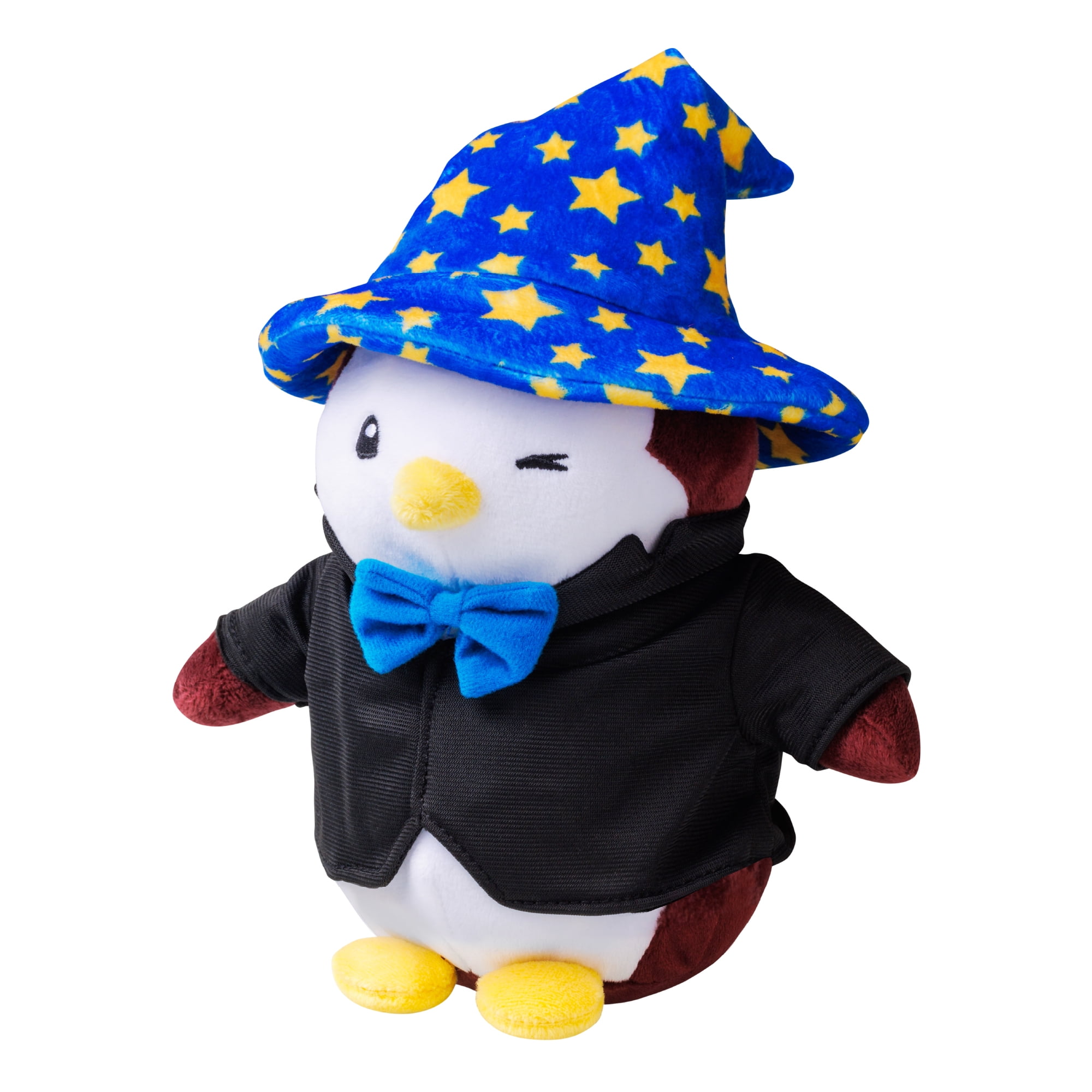 Pudgy Penguins Plush Buddies (Series 2) with a Wizard Hat and a Blue Bow Tie