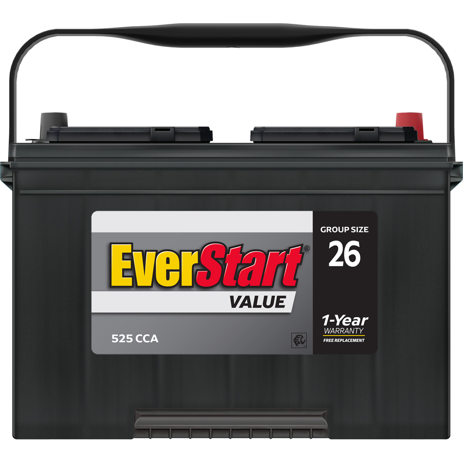 EverStart Value Lead Acid Automotive Battery, Group Size 26 12 Volt, 525 CCA - image 3 of 7