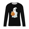 thumbnail image 5 of FDGIU Men's Halloween Graphic Tees Fashion Casual Men Print Sports Long Sleeves Round-Neck Blouses Shirts Casual Shirts, 5 of 5
