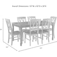 thumbnail image 3 of HomeStock Medieval Majesty Dining Set with Table and Extension Leaf, Rectangular Dining Table w/ 18" Extension Leaf, Rustic Dining Set for Dining Rooms-Color:Navy and Dark Cherry,Size:7 Piece, 3 of 10