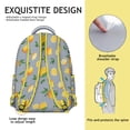 thumbnail image 2 of Fresh Lemon Students Backpack Cute Yellow Fruit School Bag with Floral I Love Lemons Pattern, Lightweight and Adjustable Strap, 2 of 5
