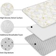 thumbnail image 5 of White Gold Leaf Hexagon Marble Pattern Bathroom Rugs Sets 3 Piece,Toilet Cover Set,Absorbent Non Slip Bathroom Mats Sets with U-Shaped Contour Rug Toilet Rug Set, 5 of 5