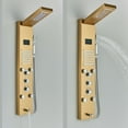thumbnail image 4 of Senlesen Brushed Gold Shower Panel Tower LED Rain&Waterfall Massage System Body Jet, 4 of 12