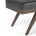 thumbnail image 3 of Pemberly Row 48"W Rectangle Ottoman Bench in Distressed Black Faux Leather, 3 of 9