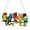 Yellow, variant on HCTSHG Multicolor Birds On-A-Wire, Metal Bird Series Art Ornaments Pendant Hanging for Windows or Doors Home Decoration, Gifts for Bird Lovers(5 Birds)