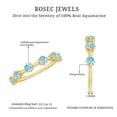 thumbnail image 5 of Rosec Jewels Natural Aquamarine Promise Ring for Women - Stackable Ring - AAA Quality March Birthstone Ring - Ready to Gift, 10K Yellow Gold, US 11.00, 5 of 8