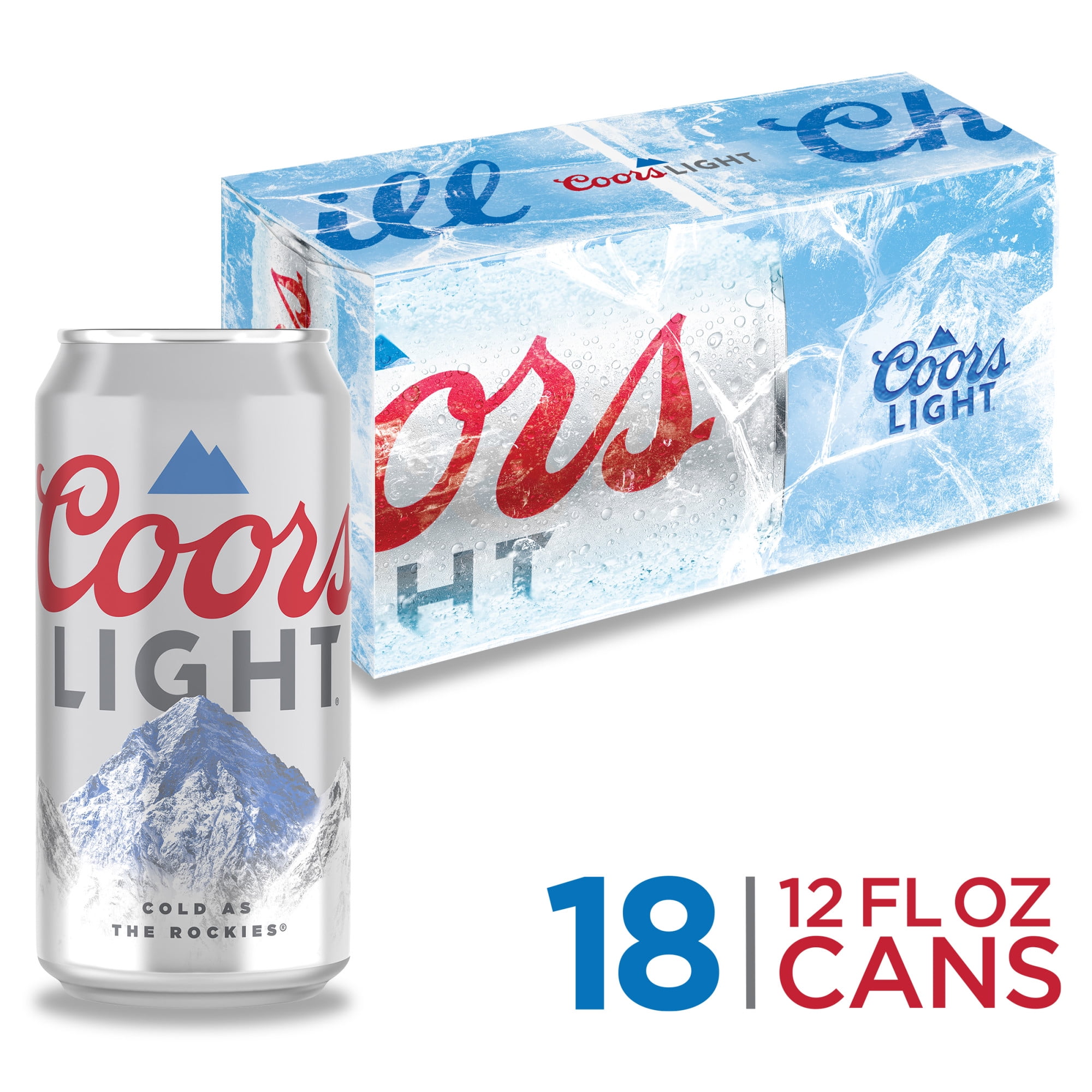 Coors Light Lager Beer, 18 Pack, 12 fl oz Cans, 4.2 ABV
