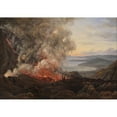 thumbnail image 2 of Johan Christian Dahl 14x11 Black Ornate Wood Framed Double Matted Museum Art Print Titled: Eruption of the Volcano Vesuvius, 2 of 5