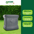 thumbnail image 3 of FCMP Outdoor SB120-GRY-S Bac de Rangement Utilitaire Extérieur 26 Gallons, Gris, 3 of 10