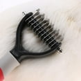 thumbnail image 3 of Deshedding Dog Brush, Dog Brush for Shedding Dog Rake Cat Brush Double Sided Undercoat Rake Comb for Detangling, Deshedding Pet Grooming Brush for Small, Medium Dogs and Cats, 3 of 7