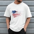 thumbnail image 2 of UAYOTSE Men American Flag Patriotic Eagle T Shirt 4th of July Skull Round Neck Short Sleeve,Sizes L, 2 of 7