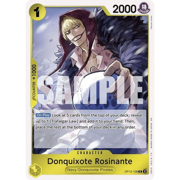 One Piece Legacy of the Master Rare Donquixote Rosinante OP12-108