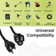 thumbnail image 4 of GoGreen Power Inc. 16/3 100ft Black Outdoor Extension Cord - Heavy Duty, Moisture Resistant - Perfect for Tools & Equipment - GG-13700BK, 4 of 6