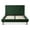 Green, variant on Pemberly Row Mid Century Modern Turquoise Velvet Upholstered Queen Platform Bed