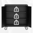 thumbnail image 5 of Garvee Tool Cabinet, 35.4" Metal Storage Cabinet with Wheels and Lock for Garage, Warehouse, Office, Black, 5 of 9