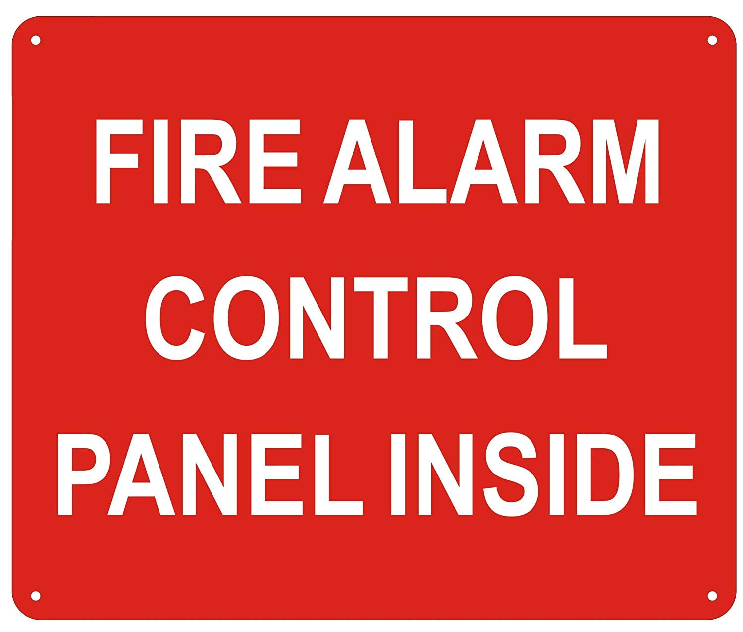 Fire Alarm Control Panel Inside Sign Reflective Aluminum 7x10