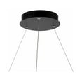 thumbnail image 6 of JONATHAN Y Brice 35" Modern Contemporary Metal Round Integrated LED Pendant, Matte Black, 6 of 9