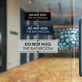 thumbnail image 3 of Signs ByLITA Standard Do Not Hog the Bathroom Door or Wall Sign Easy Installation | Shared Accommodation | Sign for Home, Business, AirBNB and Office Spaces Sign (Brushed Gold) - Small, 3 of 9