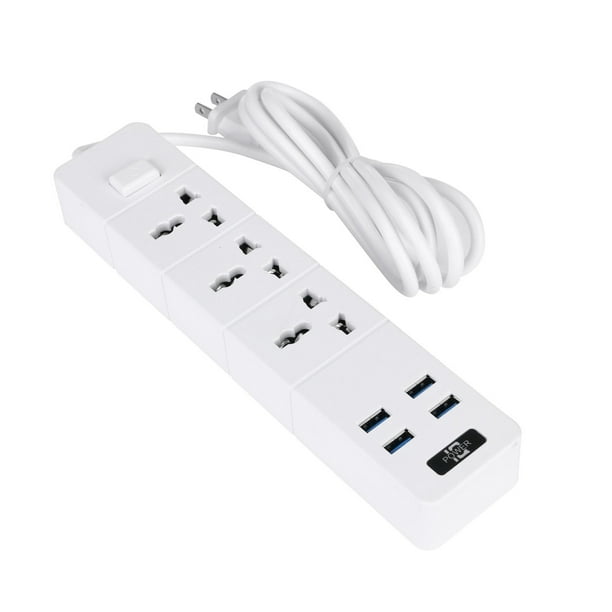 XZNGL Extension Cord Surge Protector Outlet Power Surge Protector Power  Strip, Extension Cord Multiple Protection 3 Outlet 4 Usb 