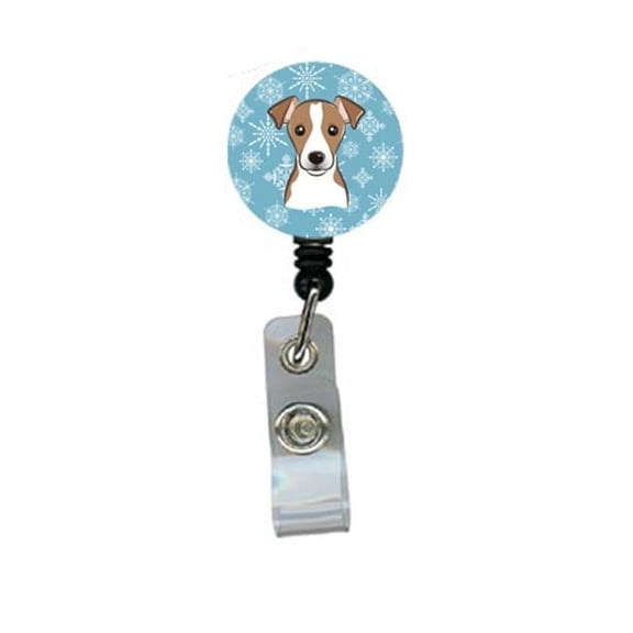 Carolines Treasures BB1694BR Snowflake Jack Russell Terrier Retractable Badge Reel