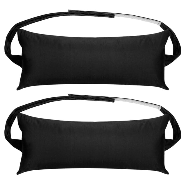 Uxcell Almohadas de Chaise al Aire Libre, Resistente al Agua con Correa Elástica Ajustable para Silla, Paquete de 2 Negro