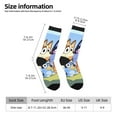 thumbnail image 2 of Silaia Bluey Print Adult Socks, Athletic Socks, Mens and Womens Crew Cushion Socks,Work Athletic Running Socks,Casual Breathable Socks, 2 of 6