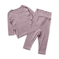 thumbnail image 2 of LEKWK Toddler Boys Girls Pajamas Long Sleeve Loungewear Tops Matching Straight Leg Pants Kids Cotton Sleepwear Fall Casual Home Nightwear 6M-7Y, 2 of 9