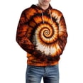 thumbnail image 3 of LAOLIUSN Novelty Tie Dye Style Hoodies for Men Spiral Streak Print Sweatshirt Pullover S-4XL, 3 of 7