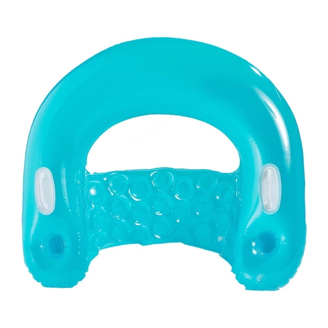 MERIGLARE Inflatable Pool Floats with Cup Holder Lounge Chair for Outdoor Beach Summer Blue