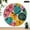 10x10in, variant on Patifu Colorful Oval Sunburst Pattern Wooden Wall Clock 10 Inch Round Silent Sweep Movement Home Decor 12x12in