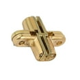 thumbnail image 4 of SENRISE 1/2 Pcs Zinc Alloy Invisible Cross Hinge Wood Metal Kitchen Cabinet Concealed Hinges Gold, 4 of 6