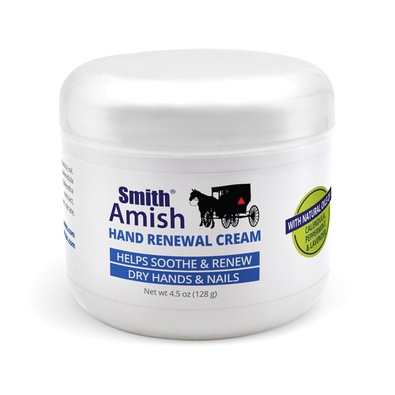 Smith Amish Hand Renewal Cream helps restore the look of cracked hands and nails while providing comfort and protection from harsh conditions.
