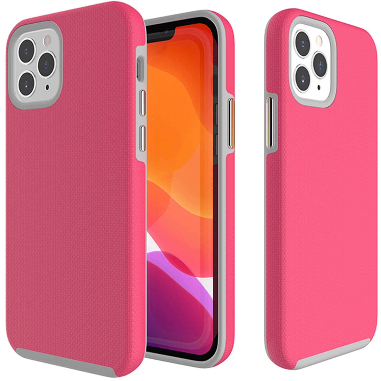 CoverON Apple iPhone 12 Mini Phone Case, Slim Rugged Grip Hard Phone Cover, Pink