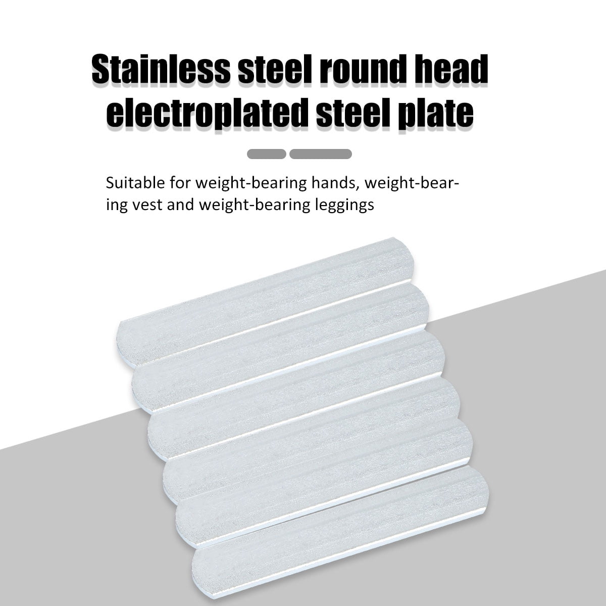 Details about   6pcs Steel Plates For Weighted Vest Strength Training Plates For Fitness Silver 