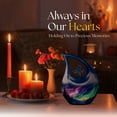 thumbnail image 5 of MUKTIVE Aurora Borealis Burial Cremation Urn for Human Ashes Men & Women, Blue Memorial Funeral Urn for Adult Ashes Dad & Mom, (1 Large 10 ", 4 Keepsake 3 ") Combo Sets Decorative Urns for Human, 5 of 7