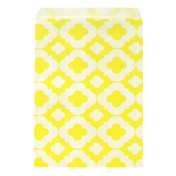 Wrapables® Clover Print Party Treat Bags (25 Count), Yellow