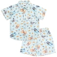 thumbnail image 1 of Conjunto de camisa y pantalones cortos hawaianos Bluey Bingo Muffin 5T, 1 of 8