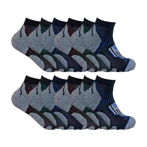 12 Pairs Mens Cycling Socks | Sock Snob | Black Low Cut Socks | Ideal for Running, Gym & Sport
