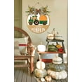 thumbnail image 4 of Eveokoki Hello Pumpkin Hanging Sign Front Door Decor Fall Decorative Wooden Signs Rustic Porch Decoration for Home Office Garden Farmhouse 12 Inch, 4 of 6