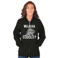 thumbnail image 3 of Wanna Cuddle Porcupine Animal Lover Unisex Fleece Graphic Zip Up Hoodie Brisco Brands 2X, 3 of 5